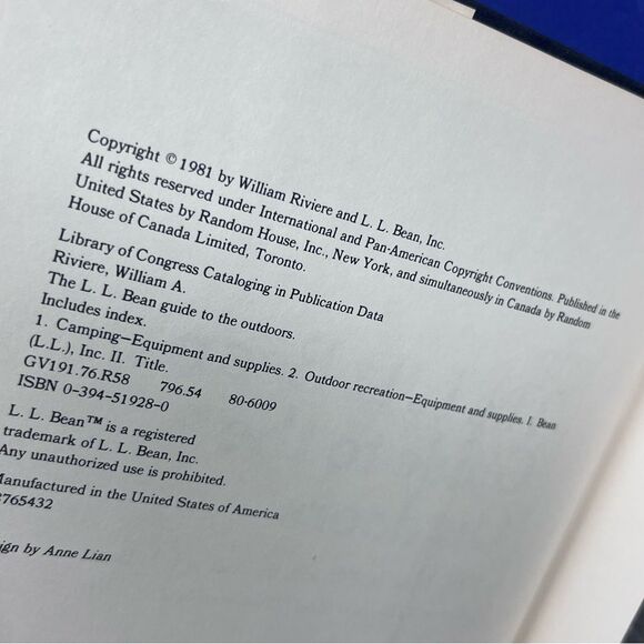 1981 First edition L.L. Bean Outdoor Adventure Guide Book Bill Riviere - Picture 6 of 10